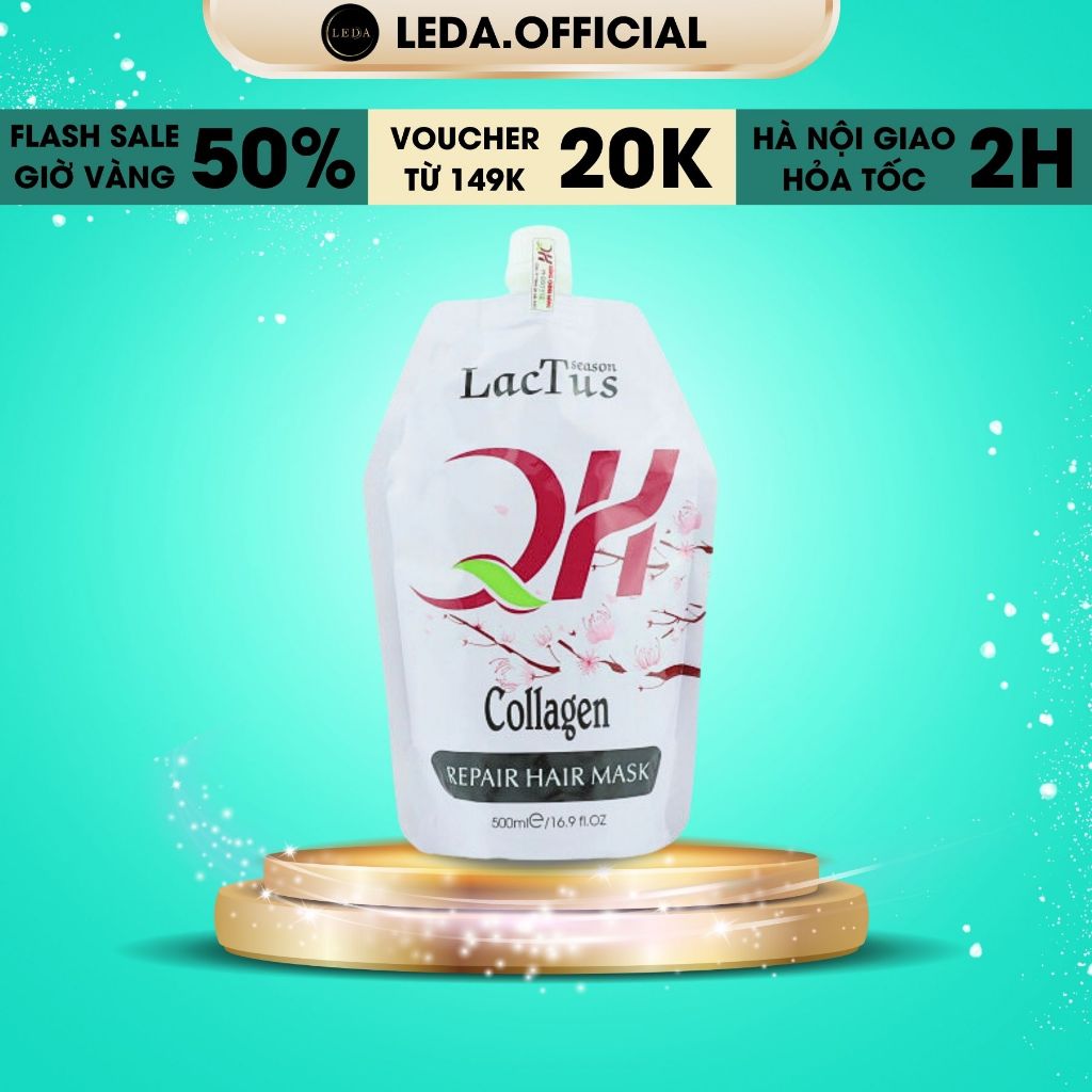 Kem ủ tóc collagen QH Lactus season ủ tóc phục hồi tóc uốn, ép, nhuộm