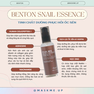 Serum phục hồi cho da mụn nhạy cảm Benton Snail Bee High Content Essence 100ml