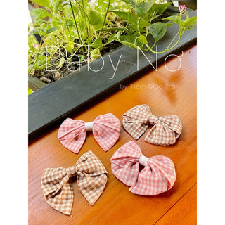 •Baby Nơ• Kẹp tóc vải xinh cho hoạ tiết 100% handmade by Mộc Trà