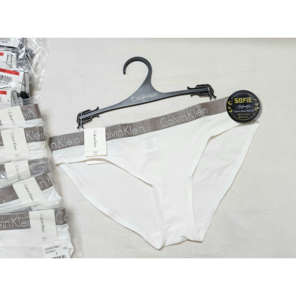Quần Lót Nữ CK Trơn Mỏng Mát - Logo Micro Bikini Bottom