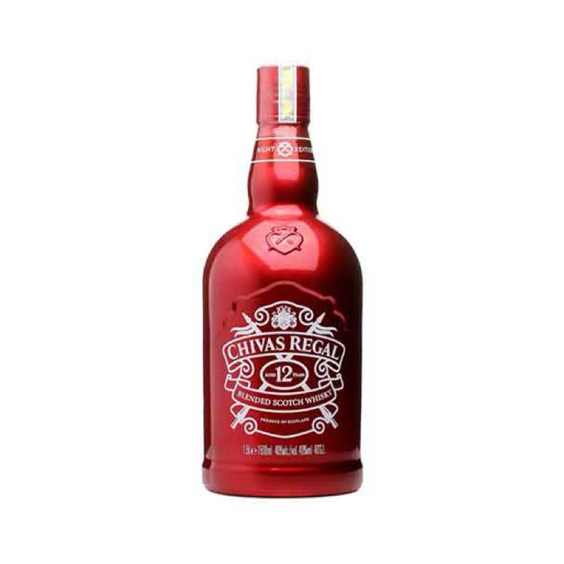 Vỏ chai đựng rượu ngoại thủy tinh Chivas 12 Red siêu To 1500ml sản xuất tại Scotland