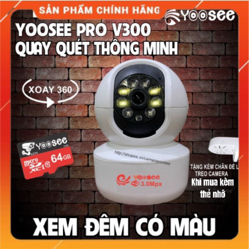 Camera IP wifi Yoosee - FHD Siêu Nét xem đêm có màu
