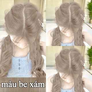 thuốc nhuộm tóc Trà sữa nâu xám một bộ dụng cụ nhuộm tóc ·đầy đủ+dầu xả đẹp, tóc mềm mượt