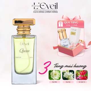 Nước hoa nữ Queen hương hoa nhài, hoa huệ và hoa sử quân tử, Nước hoa L'Eveil Paris dung tích 50ml