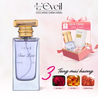 Nước hoa nữ True Love hương gỗ đàn hương, hoa hồng và hổ phách, L'Eveil Paris dung tích 50ml
