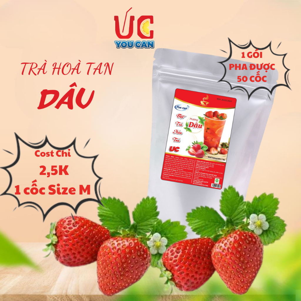 Trà UC(1 gói 1kg) Các Vị Trà Chanh, Trà Tắc, Đồ Uống Giải Khát, Thơm Ngon, Chuẩn Vị, Dễ Pha