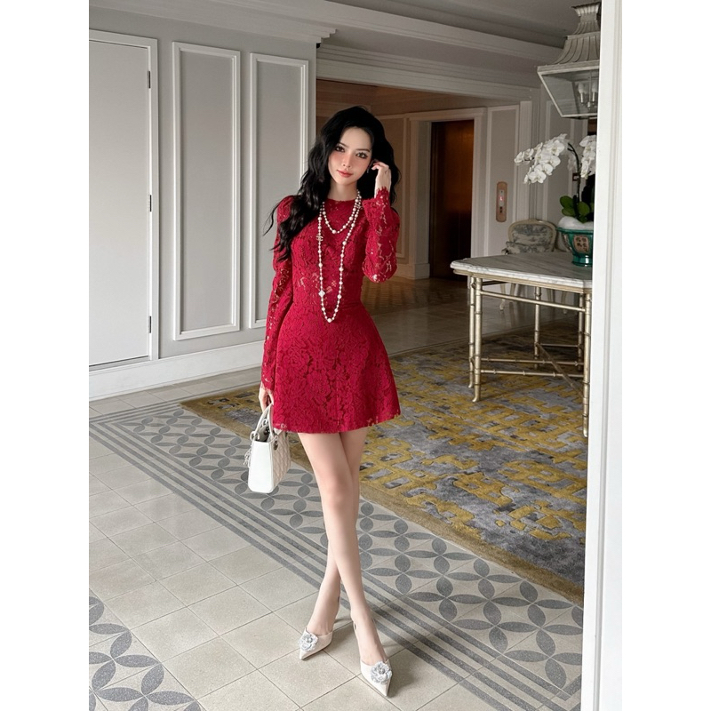 ĐẦM REN TAY DÀI -  H05327