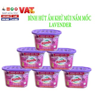 [HOT] Bộ 6 bình hút ẩm khử mùi nấm mốc Hando Lavender 450ml