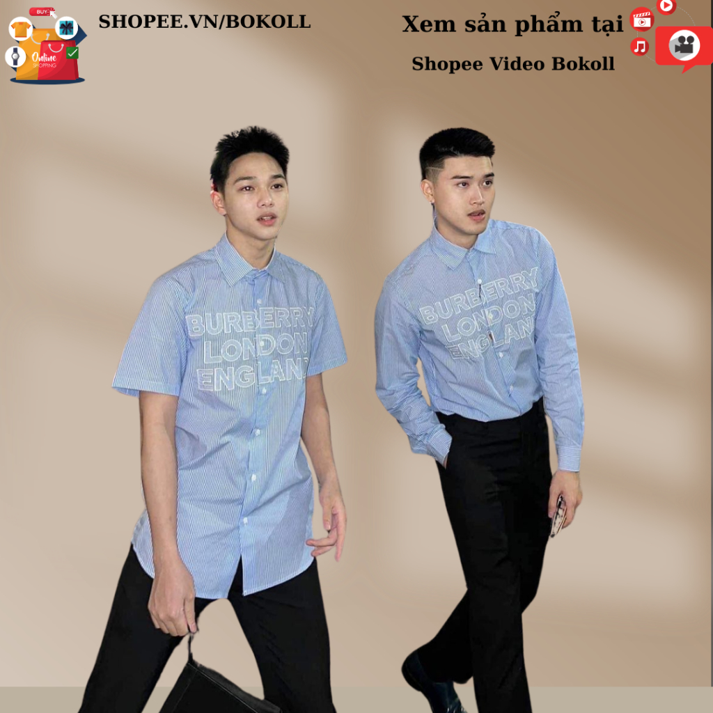 Áo sơ mi burberry london nam nữ phong cách đường phố hàng quang châu cao cấp bestquality hottrend