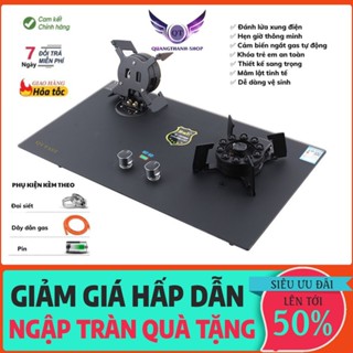 Bếp Gas Đôi Lật 10 Đầu Đốt QT FAST Mẫu Mới 2024-Tích Hợp Chế Độ Hẹn Giờ Tự Động Ngắt Ga(BH 24 THÁNG)