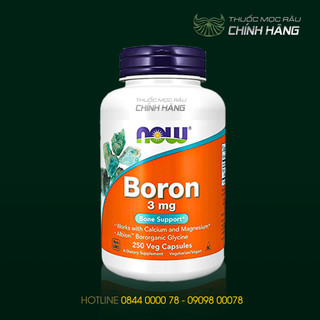 Thực Phẩm Bổ Sung NOW Boron Tăng Tes 3mg 250 Viên