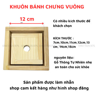 Khuôn Gói Bánh Chưng Vuông Thông Minh, Khuôn Bánh trưng Gỗ Thông Tự Nhiên