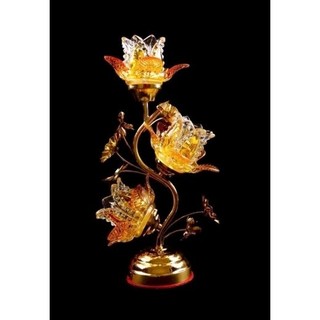 (HÀNG LOẠI 1) Đèn thờ 3 bông thủy tinh cao cấp