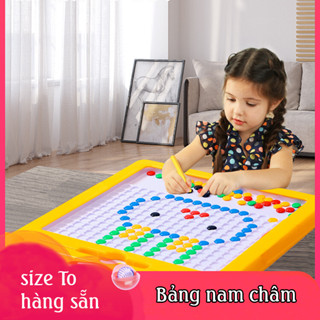 Bảng vẽ xếp hình nam châm thế hệ mới, đồ chơi giáo dục xếp hình nam châm, bảng vẽ bút bi nam châm từ tính cho bé