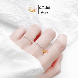 Nhẫn nữ bạc ta shop bạc xinh KWJ ,nhẫn lượn sóng