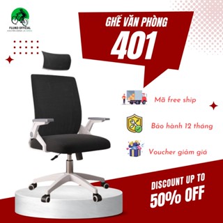 Ghế công thái học FUJIKO OFFICIAL model 401 xoay 360 độ có tựa lưng tựa đầu nhiều màu