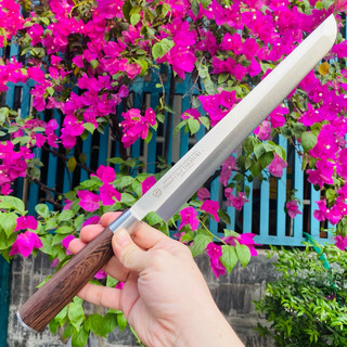 Dao thái Sashimi Nhật dài 42cm lưỡi dài 27cm dày 3mm sắc bén, không rỉ, cầm rất đầm tay