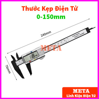 Thước kẹp đo lường,thước kẹp điện tử 150mm chất liệu nhựa cacbon độ bền cao