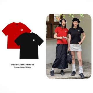 Áo thun baby tee étienne number 24 premium cotton 100% local brand