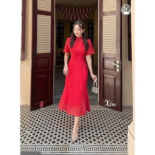 Đầm tơ nữ nhẹ nhàng Q