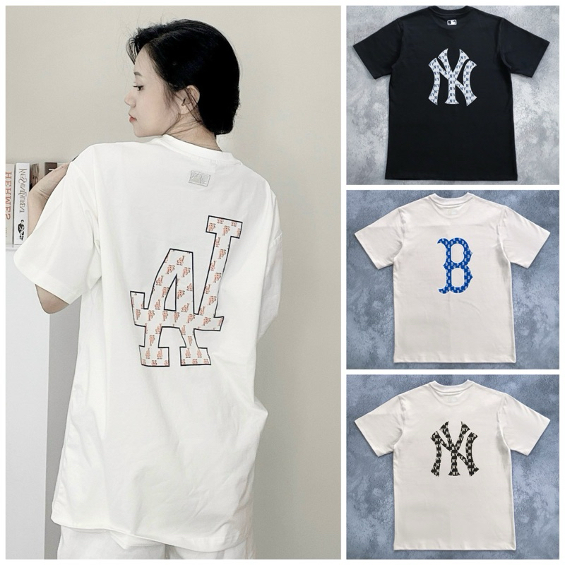 Áo Thun NY Nam nữ 1902 MLB MONOGRAM LOGO BACK TEE
