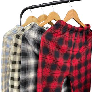 Quần Caro Ống Rộng Lót Lông GLENT