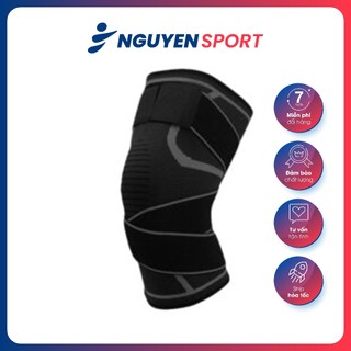 Nguyen sport - bó gối xỏ có dây quấn kép yasu ysc06 - bảo vệ đầu gối cao cấp, hỗ trợ tập luyện