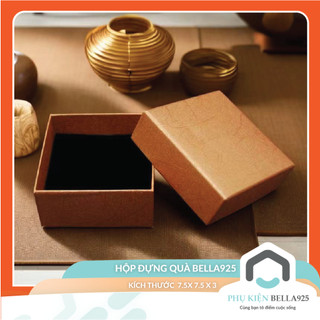 Hộp trang sức Bella925 hộp giấy đựng quà cao cấp 7.5x7.5x3.5cm giao màu ngẫu nhiên