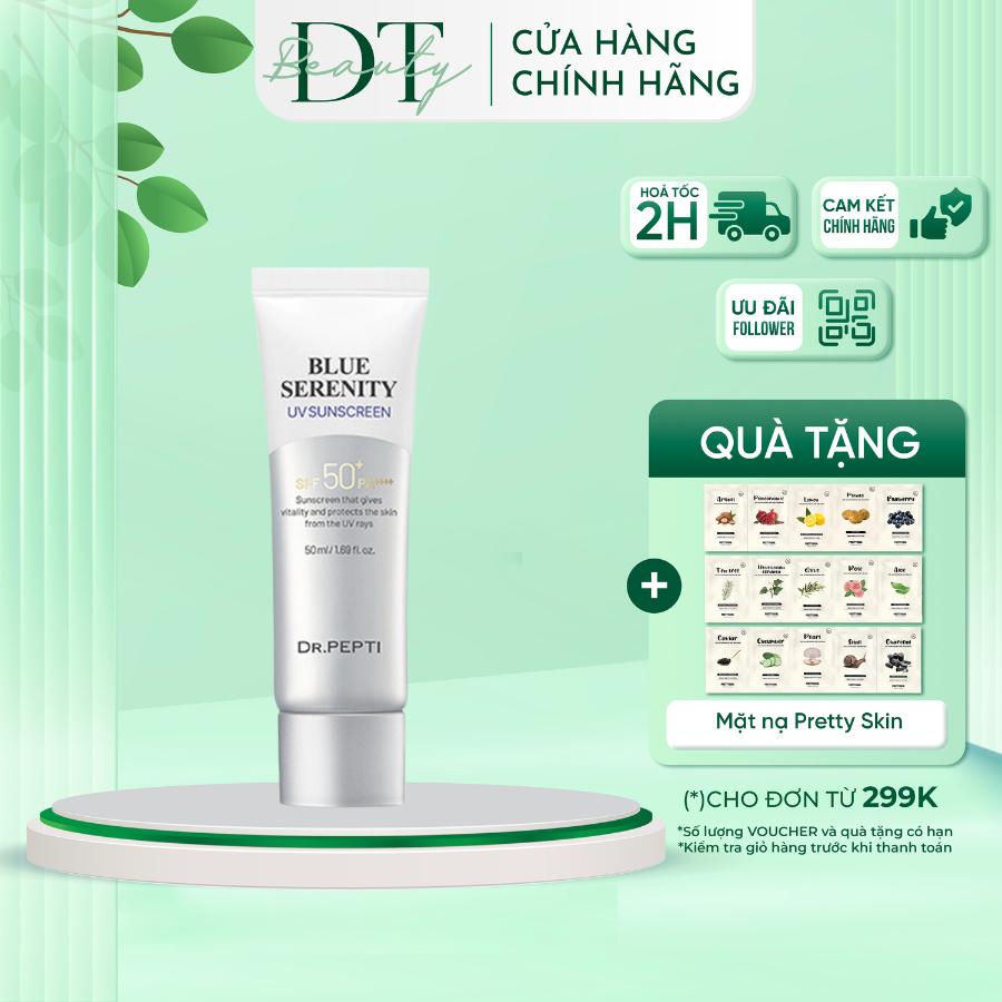 Kem chống nắng Dr.Pepti Blue Serenity UV Suncream 50ml
