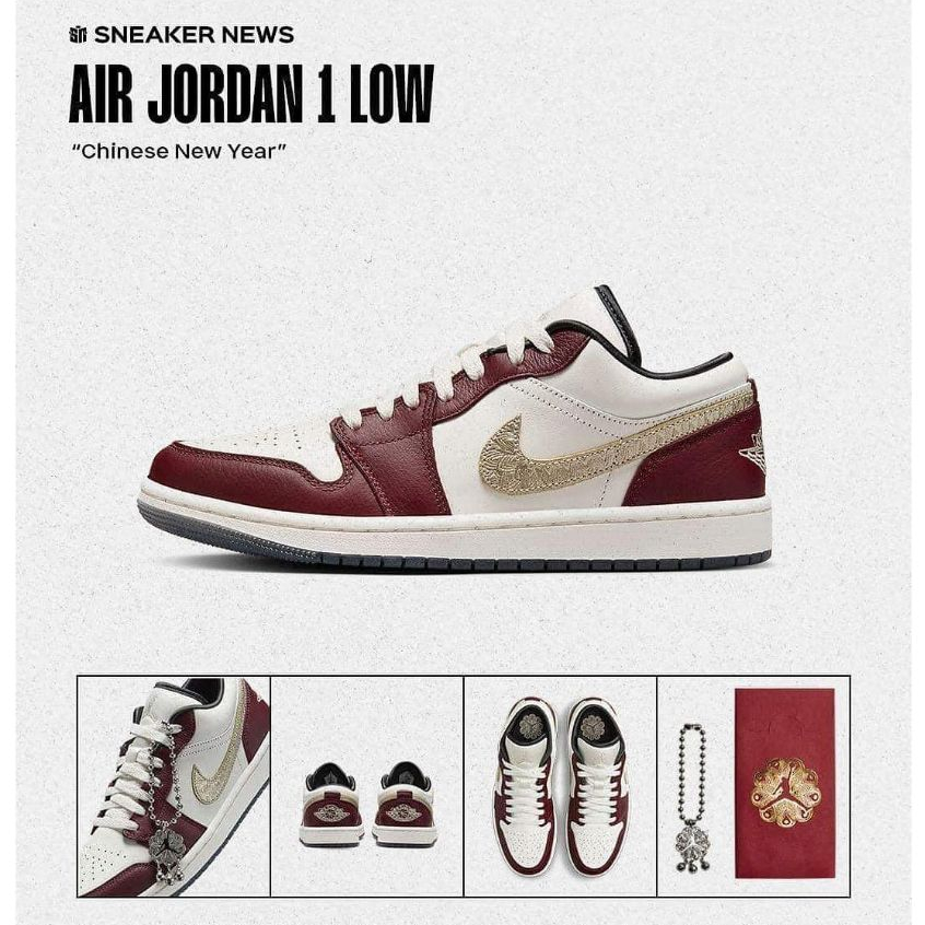 Giày Air_Jordan 1 Low Rồng Trắng Đỏ Year of the Dragon (2024)