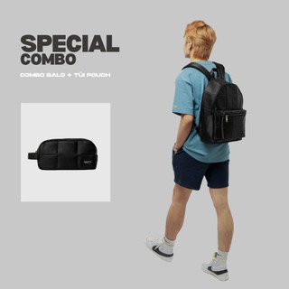 [Đang Restock] - Combo A1 -  Balo Khía + Túi Pouch - Laptop 14 inch