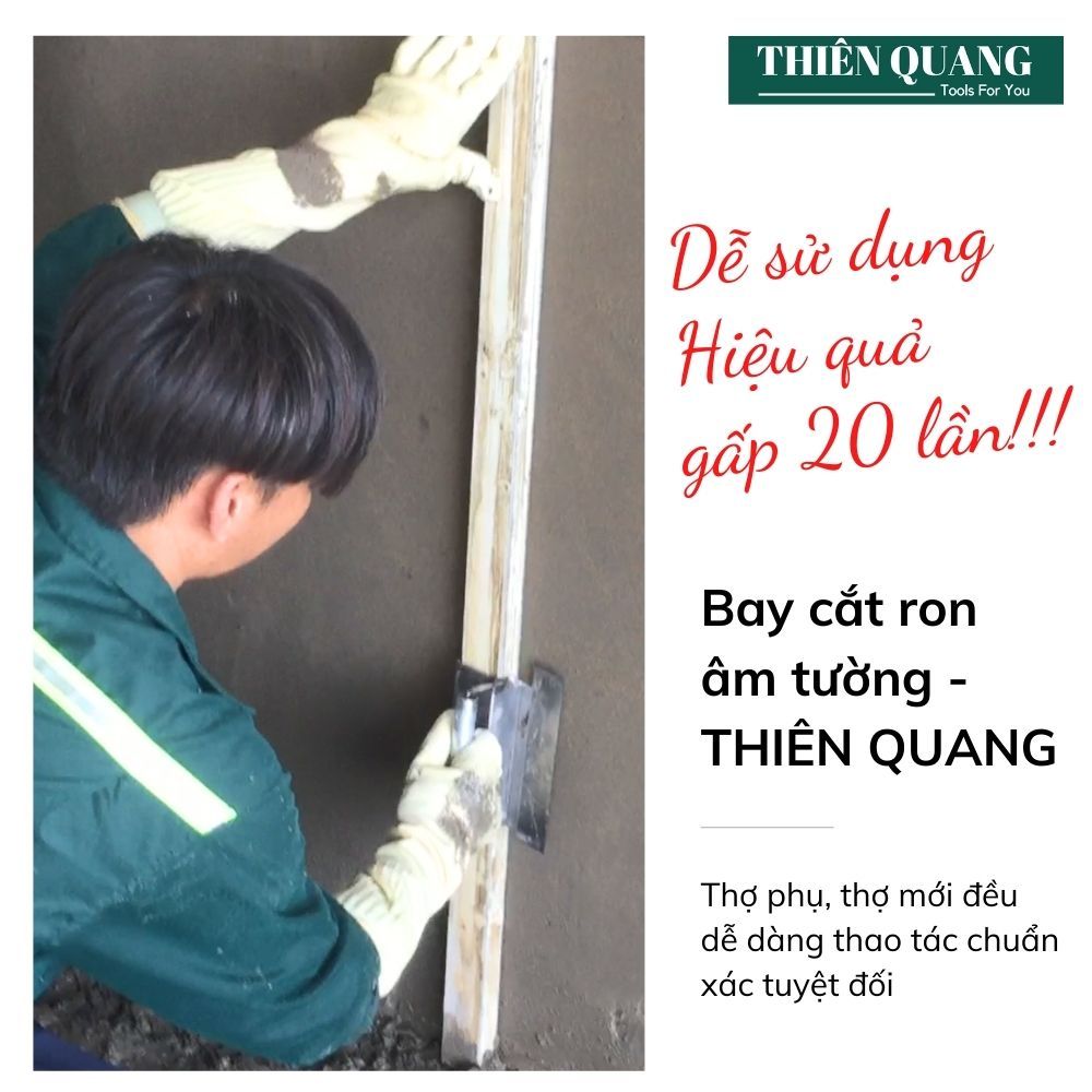 Bay cắt ron chỉ âm tường VUÔNG - Tùy chọn kích thước