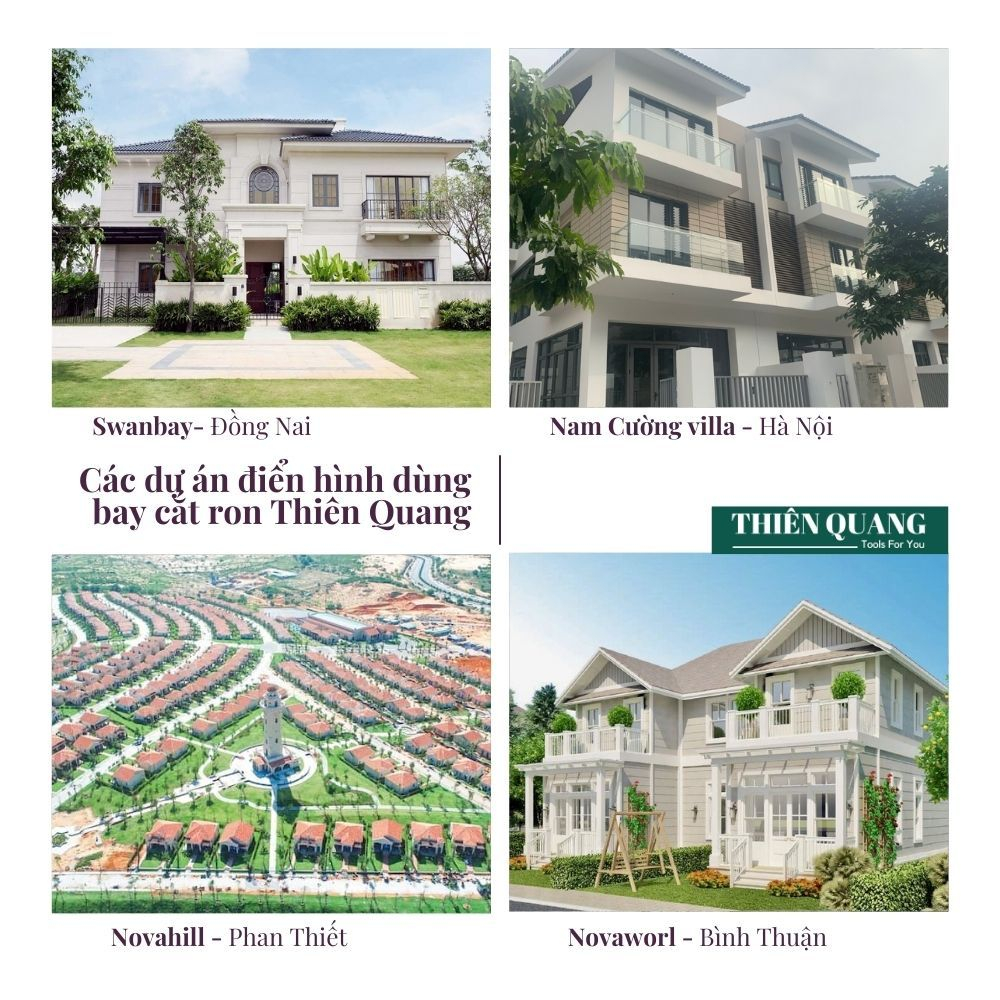 Bay cắt ron chỉ âm tường VUÔNG - Tùy chọn kích thước