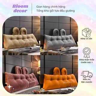 Gối Tựa Đầu Giường Mẫu Mới Tai Gấu Thỏ 1m5 - 1m8 Chuẩn 3 Lớp (Hàng Loại 1)