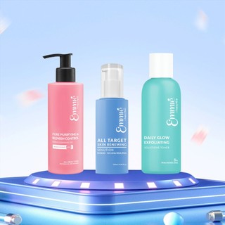 Combo Gel Rửa Mặt BHA 2%, Toner 5% PHA/NANO AHA, Toner 12% PHA/NANO AHA/BHA Emmié by Happyskin