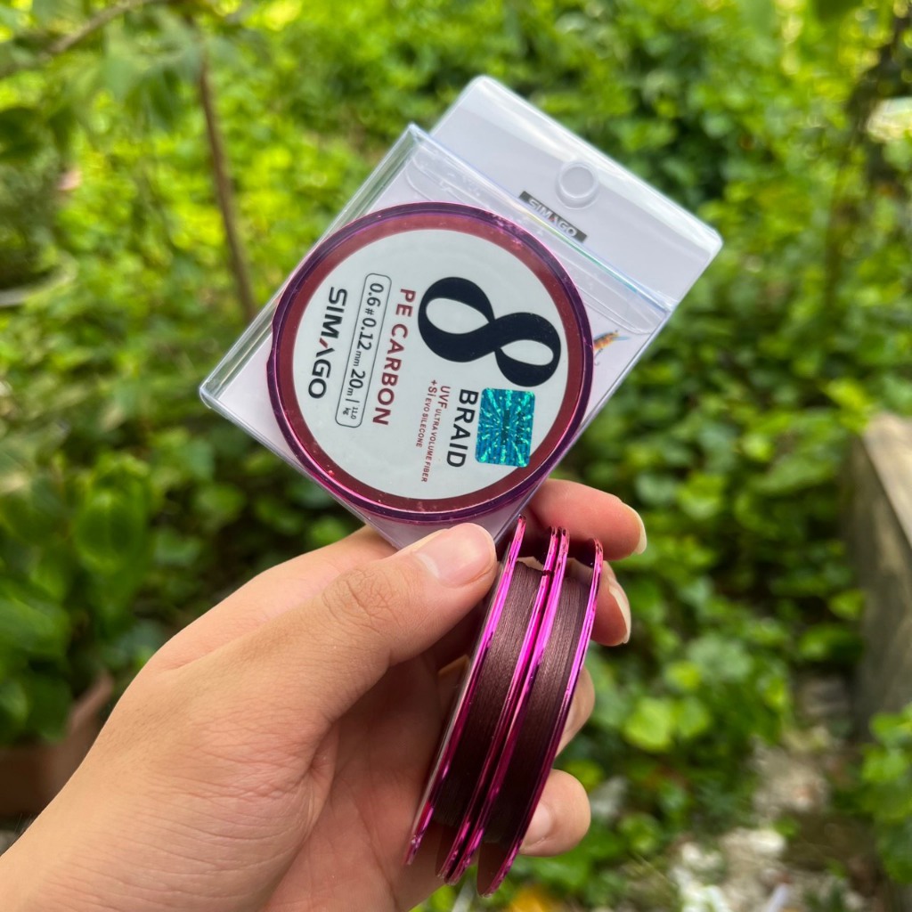 Dây dù câu cá PE carbon simago 20m chuyên làm thẻo, dây thẻo PE carbon simago 20m