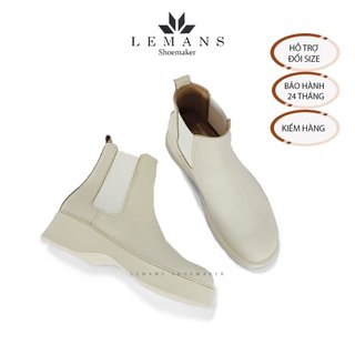 The Breakthrough Chunky Chelsea Boots Tan da Nubuck Lemans - Bảo hành chính hãng 24 tháng toàn quốc