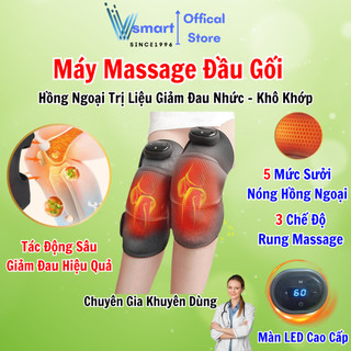 Máy Massage Đầu Gối Không Dây, Đai Quấn Nóng Đầu Gối Rung 3D Giảm Đau Nhức Gối, Khô Khớp, Tê Buốt Tay Chân Hiệu Quả Cao