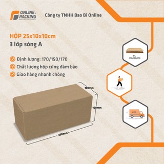 25x10x10 Combo 60 hộp carton đóng hàng