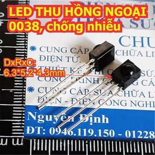 10  con LED THU NHẬN HỒNG NGOẠI không vỏ màu đen 0038 chống nhiễu kde0216