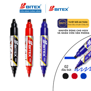 Bút lông dầu Bitex PM01 mực xanh, đỏ, đen
