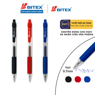 Bút gel Bitex mực xanh/đỏ/đen G03