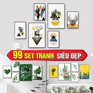 Bộ 6 Tranh Treo Tường, Tranh Decor Treo Tường Có Khung, Tranh Treo Tường Phòng Khách | 3H