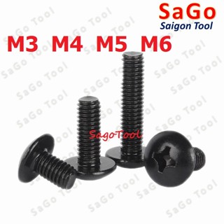 Ốc Vít thép đen, Bulong đầu dù pake thép mạ  M3 M4 M5 M6