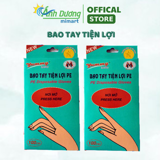 [20 Cái] Bao Tay Găng Tay Tiện Lợi Siêu Day Cao Cấp Không Lẫn Tập Chất 100% Chất Liệu PE