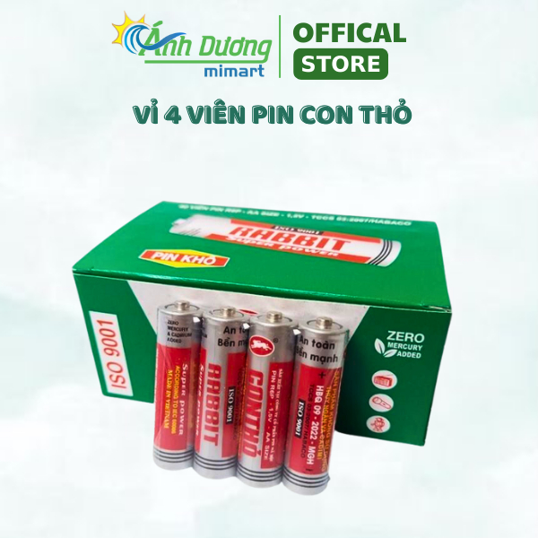Vỉ 4 Viên Pin Con Thỏ