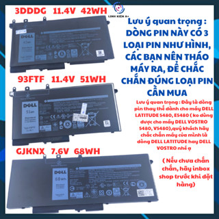 Pin Dell Latitude 5480  5590 5490 5580 E5570 E5480 E5490 E5580 E5590 3DDDG 42WH 93FTF 51WH GJKNX 68WH ZIN