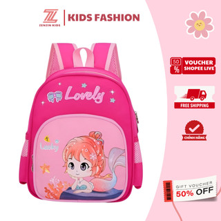 Balo mầm non cho bé gái ZENZIN KIDS đi học từ 1-5 tuổi, cặp đi học mẫu giáo trẻ em đựng vừa sách vở quần áo