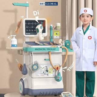   TẶNG TẠP DỀ BÁC SĨ  Đồ chơi bác sĩ xe đẩy cao cấp CỠ LỚN mô phỏng như thật 