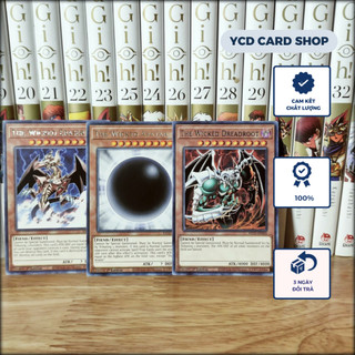 Thẻ bài yugioh chính hãng set 3 tà thần Wicked -Rare